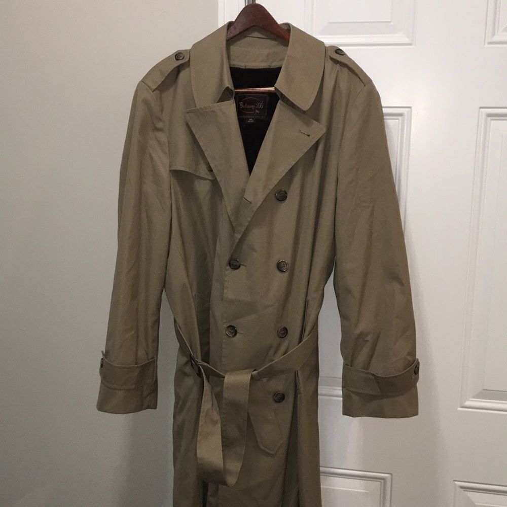 Botany 500 Tan Double Breasted Lined Trenchcoat 46